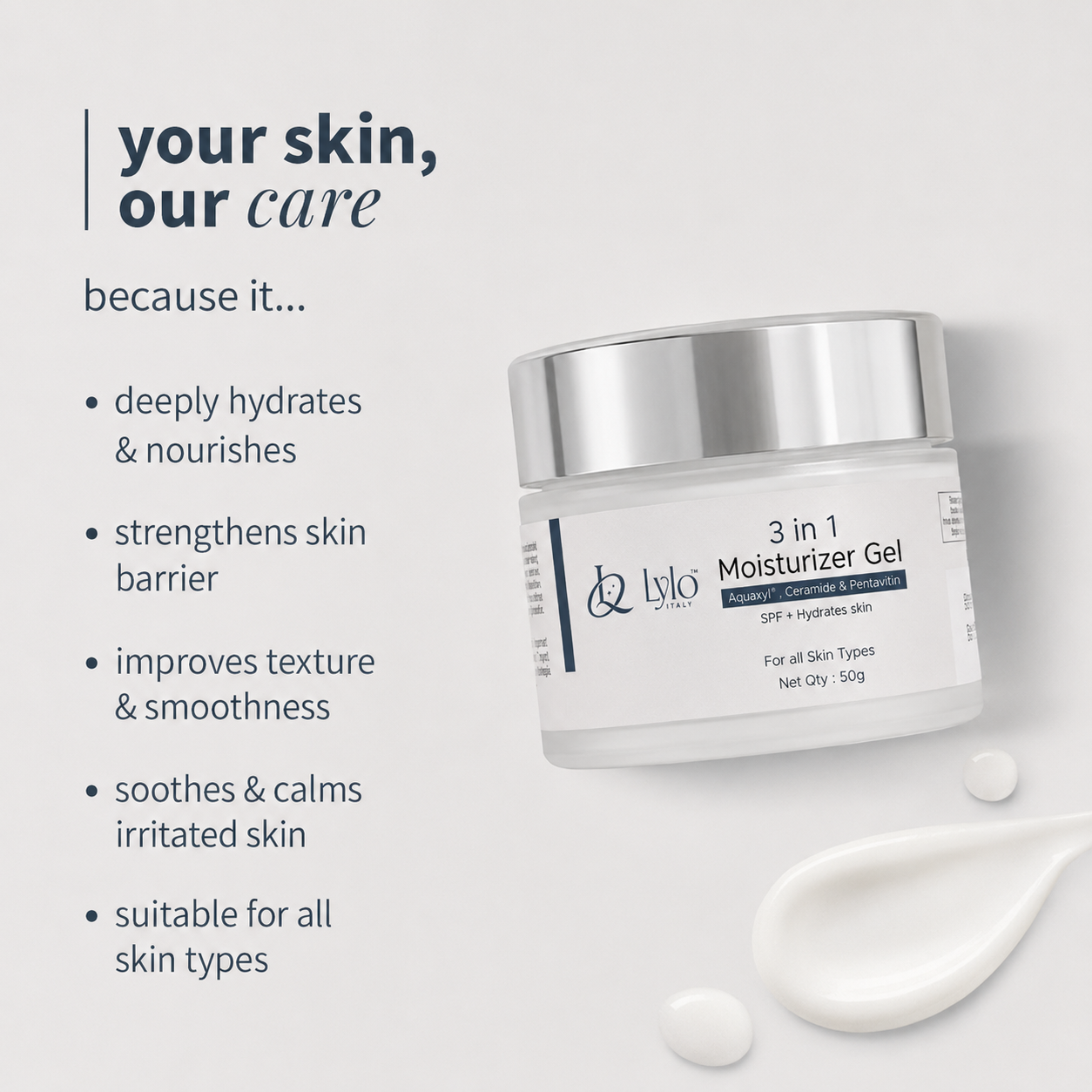 3 in 1 Moisturizer Gel
